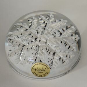 VINTAGE AVON Cristal 24% Lead Crystal Paperweight 3.5 France Clear Clean